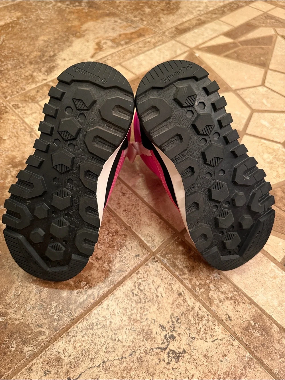 Columbia Kids Hot Pink and Black Insulated Snow Boots